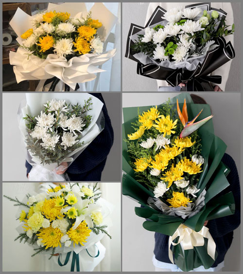 山东莱芜莱城区张家洼街道北山子后村白事花束代送